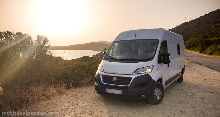 Donde pernoctar con furgoneta camper en Cerdeña: Tuerreda