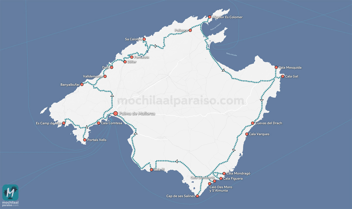 Itinerario de Mallorca en furgoneta camper