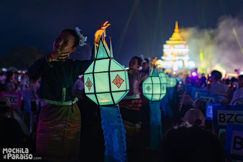 Farolillos voladores de Chiang Mai