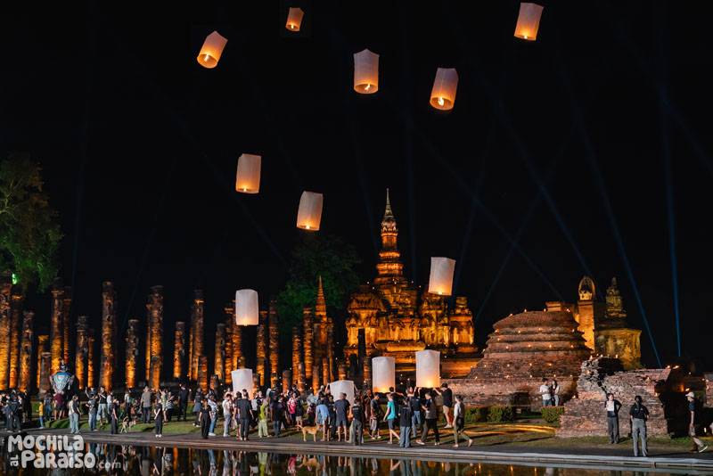 Sukhothai durante el Loy Krathong