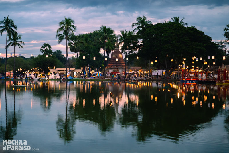 Sukhothai durante el Loy Krathong